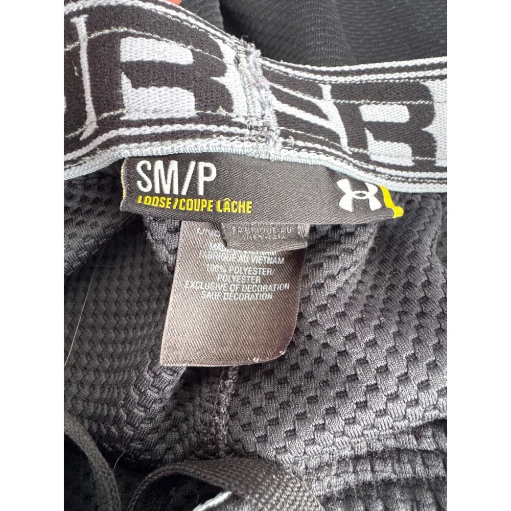 Under Armour Mens Gray Waffle Knit Loose Fit Athletic Jogger Pants Small - Notes